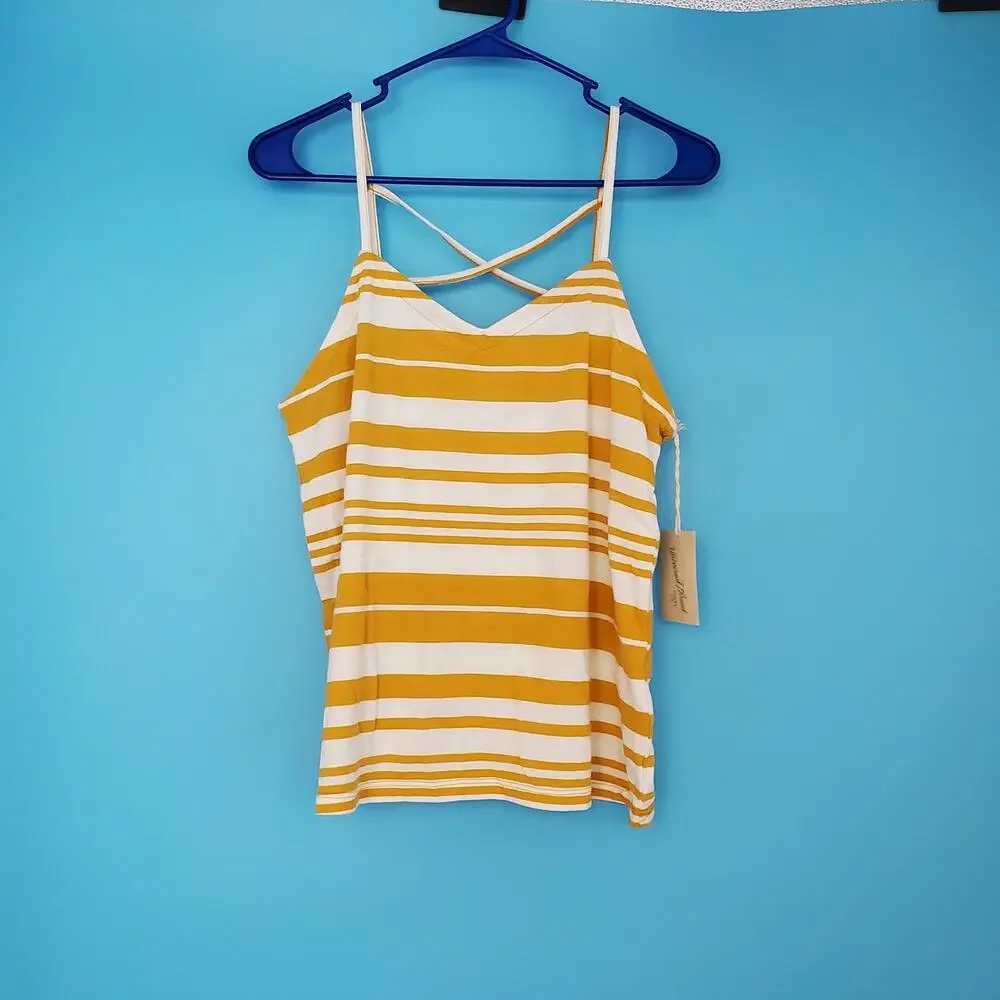 NEW Universal Thread Cami Size Small Striped Yellow & White Camisole